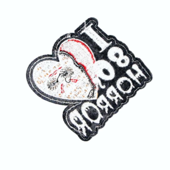 Jason Mask Logo Friday The 13 Fabric Furniture Iron on Patch I ❤ 80's Horror - Picture 2 of 4